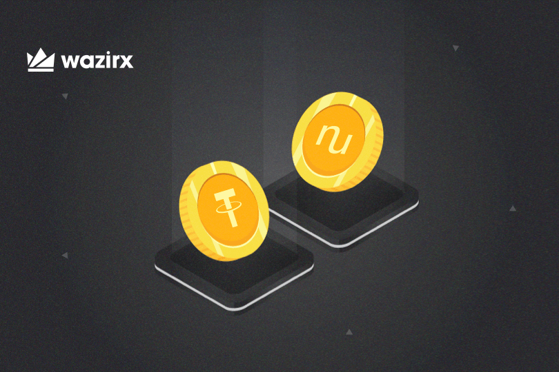NU/USDT trading on WazirX