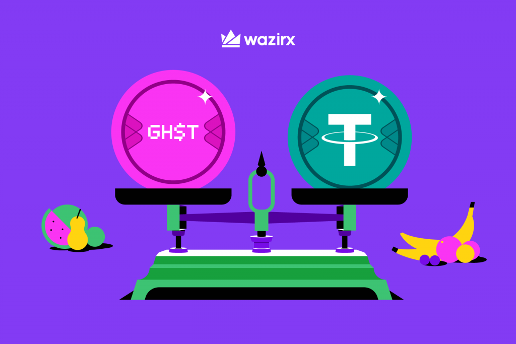 GHST/USDT trading on WazirX