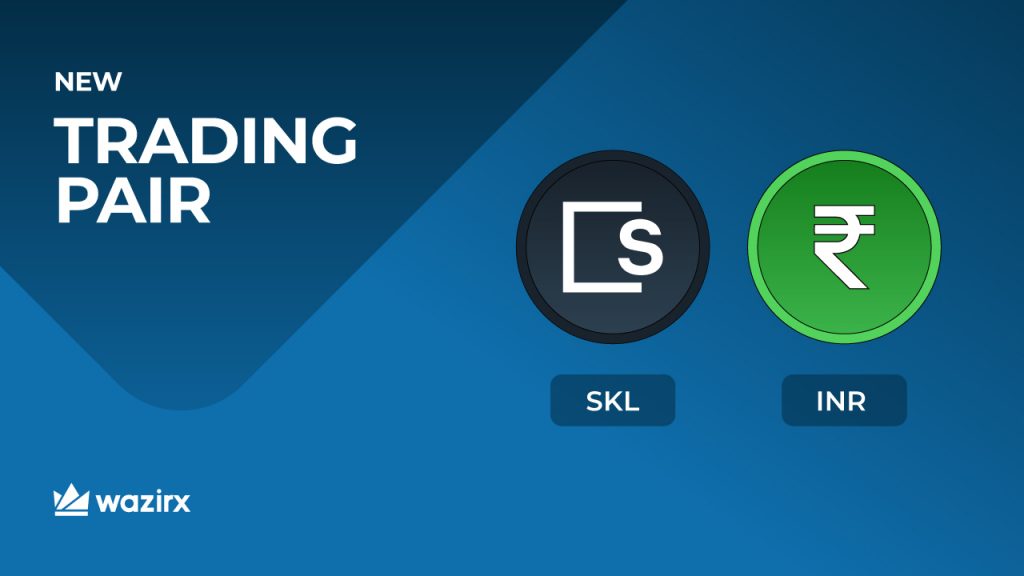 SKL/INR trading on WazirX