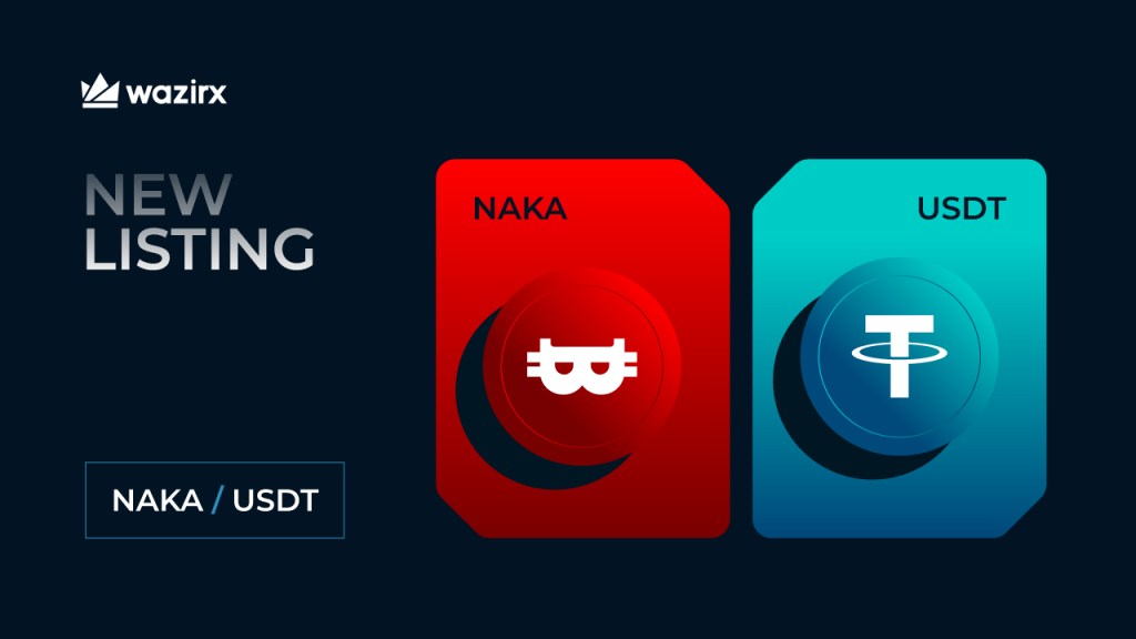 NAKA/USDT trading on WazirX