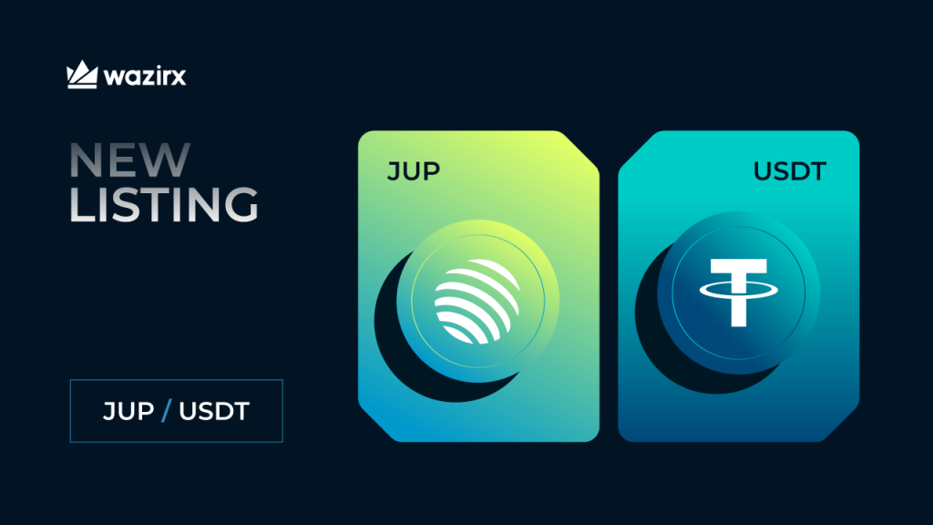JUP/USDT trading on WazirX