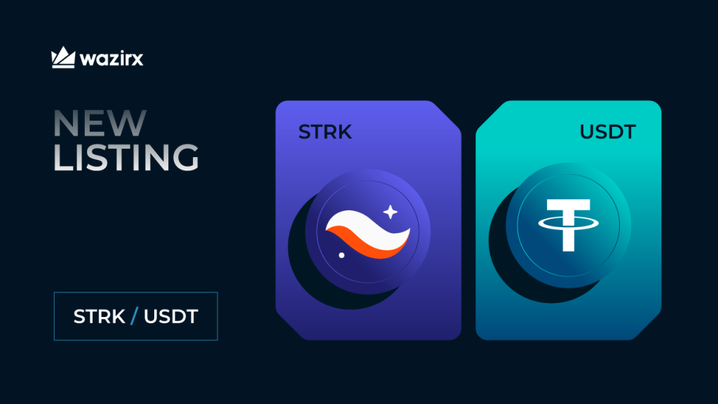 STRK/USDT trading on WazirX