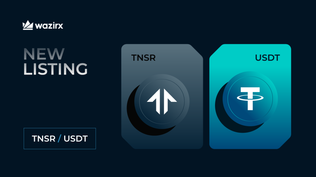 TNSR/USDT trading on WazirX