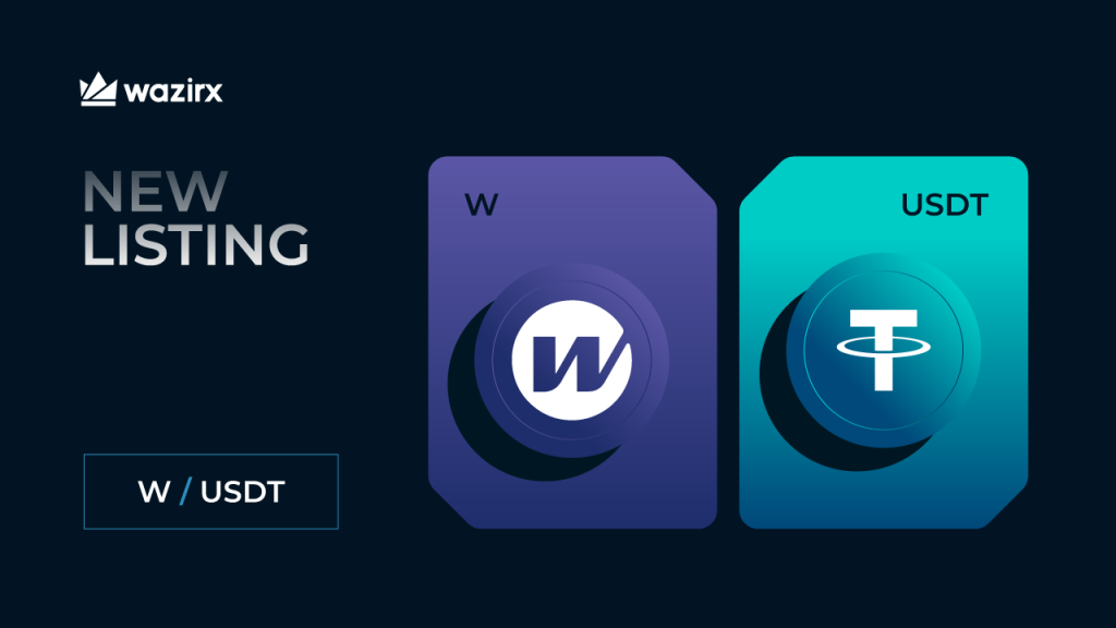 W/USDT trading on WazirX
